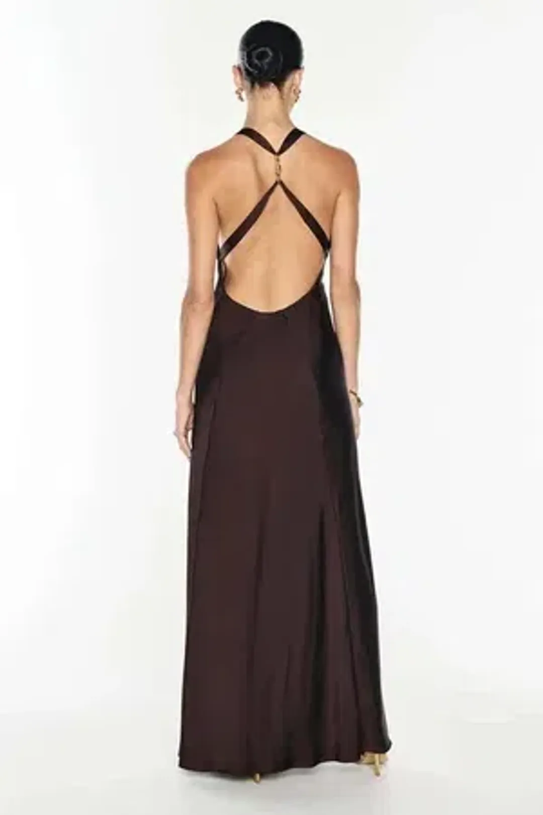 Manning Cartell - Charmed Cowl Slip Maxi Dress - Brown - Size 10 for rent on The Volte - main image