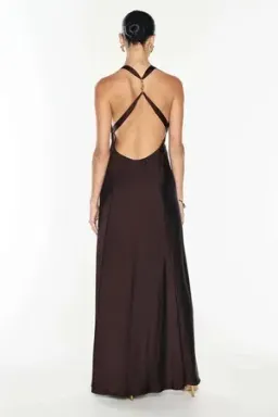 Manning Cartell - Charmed Cowl Slip Maxi Dress - Brown - Size 10 for rent on The Volte - image 3
