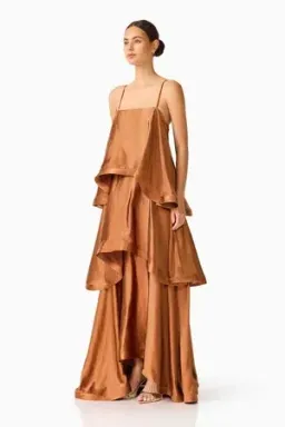 Elliatt - Tilly Tiered Maxi - Toffee Brown for rent on The Volte - image 3