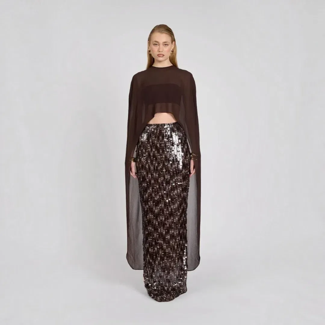 ELIYA THE LABEL Lucia Cape & Marlon Skirt Set Size Small for rent on The Volte - main image