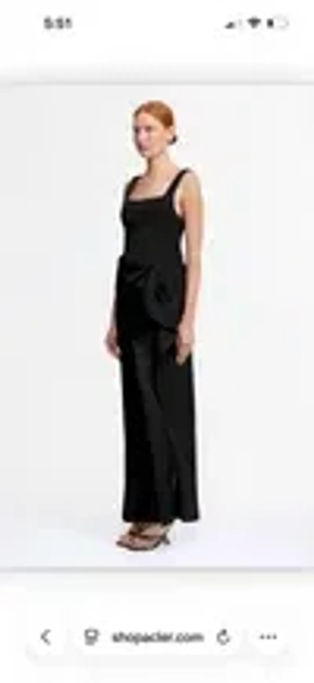 Acler - Tuthill Midi Dress - Black for rent on The Volte - main image