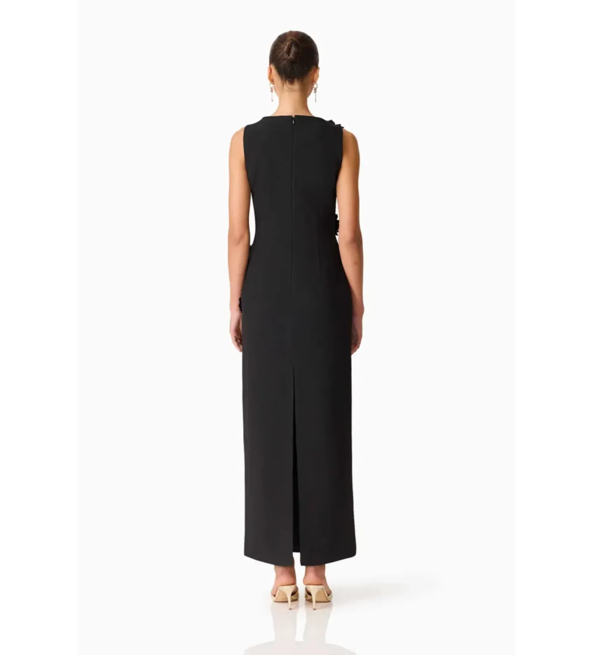 Elliat Dali Floral Applique Gown in Black Size XL/AU14 - Image 3