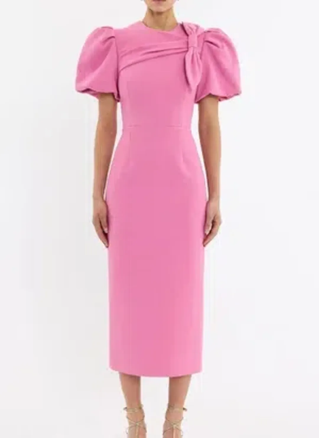 Rebecca Vallance - Muriel Midi Dress - Pink - Size 12 for rent on The Volte - main image