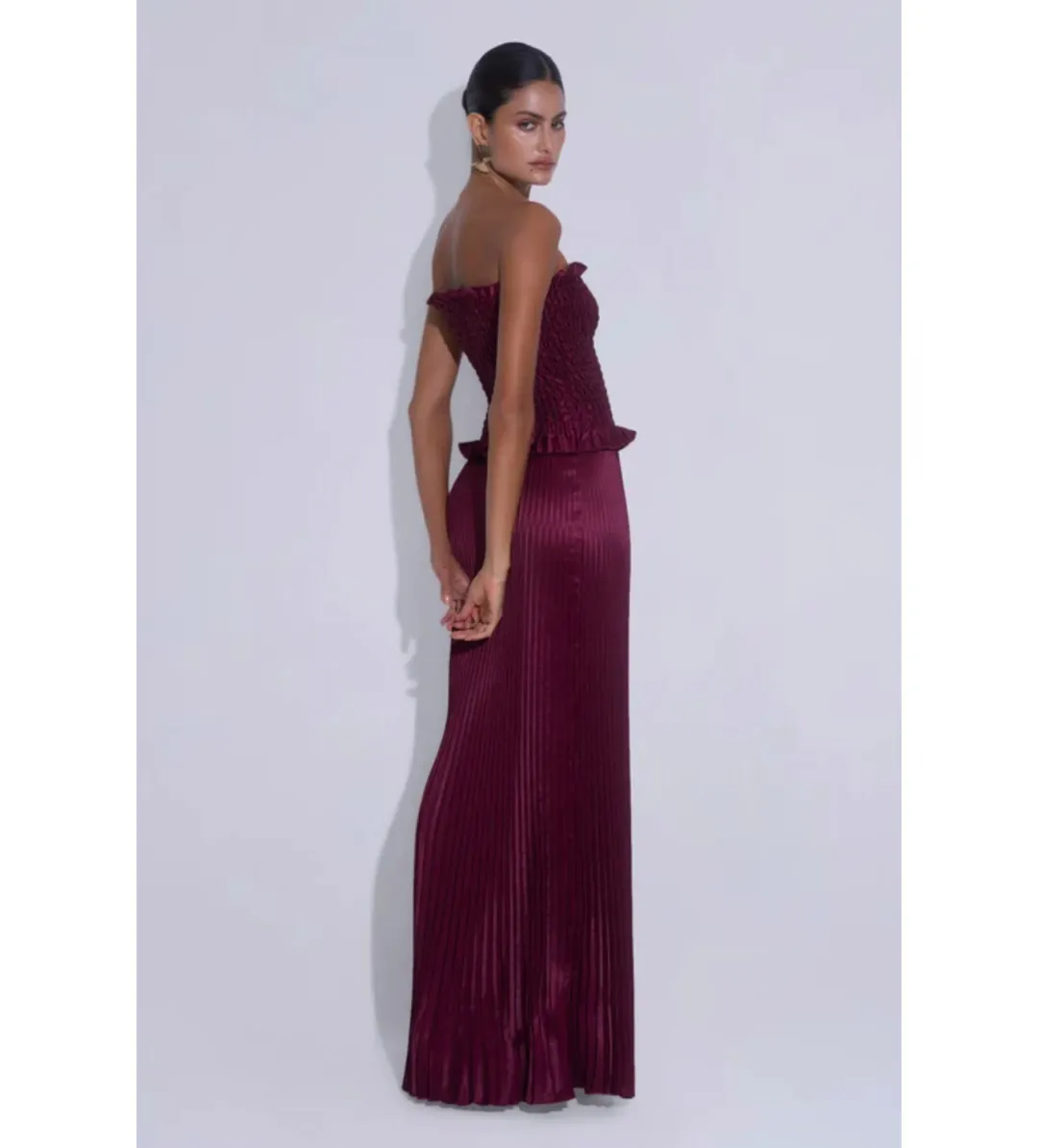 L'Idee Maya Gown in Wine Size AU8 for rent on The Volte - main image