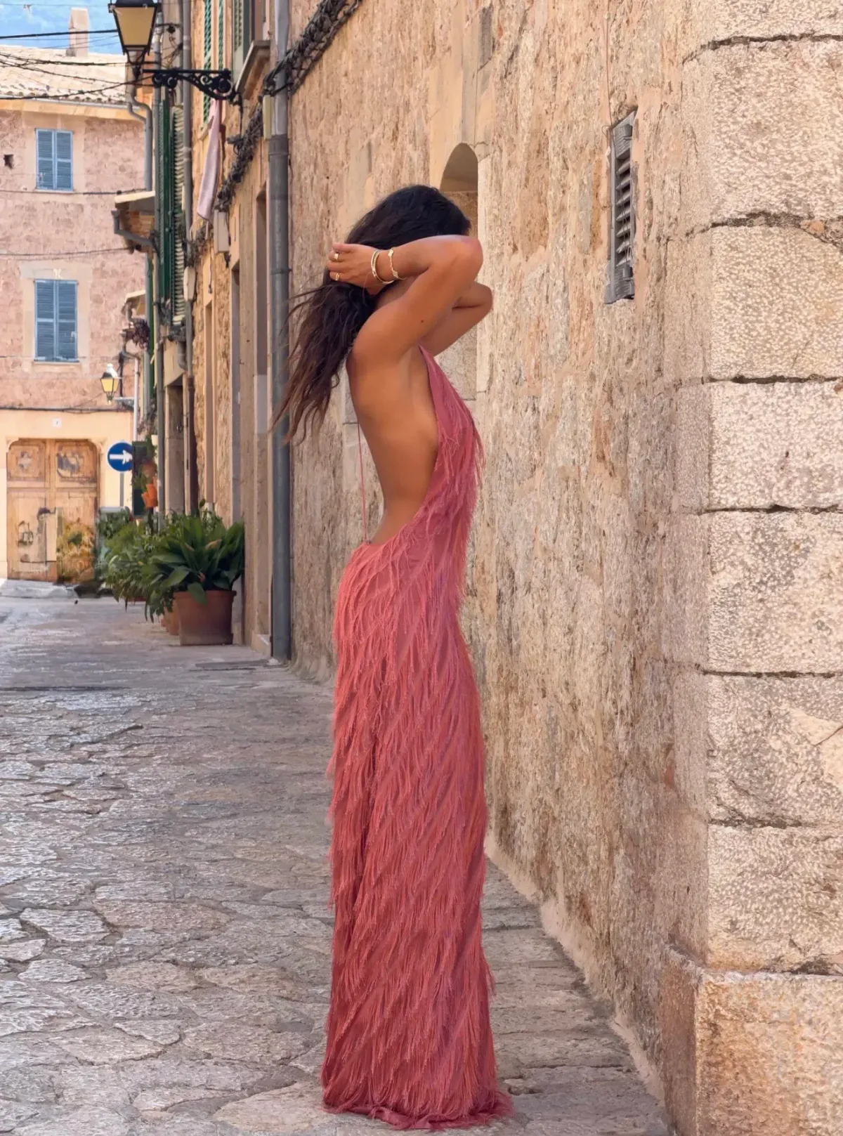 Jasook Noa Gown in Peach - Image 3