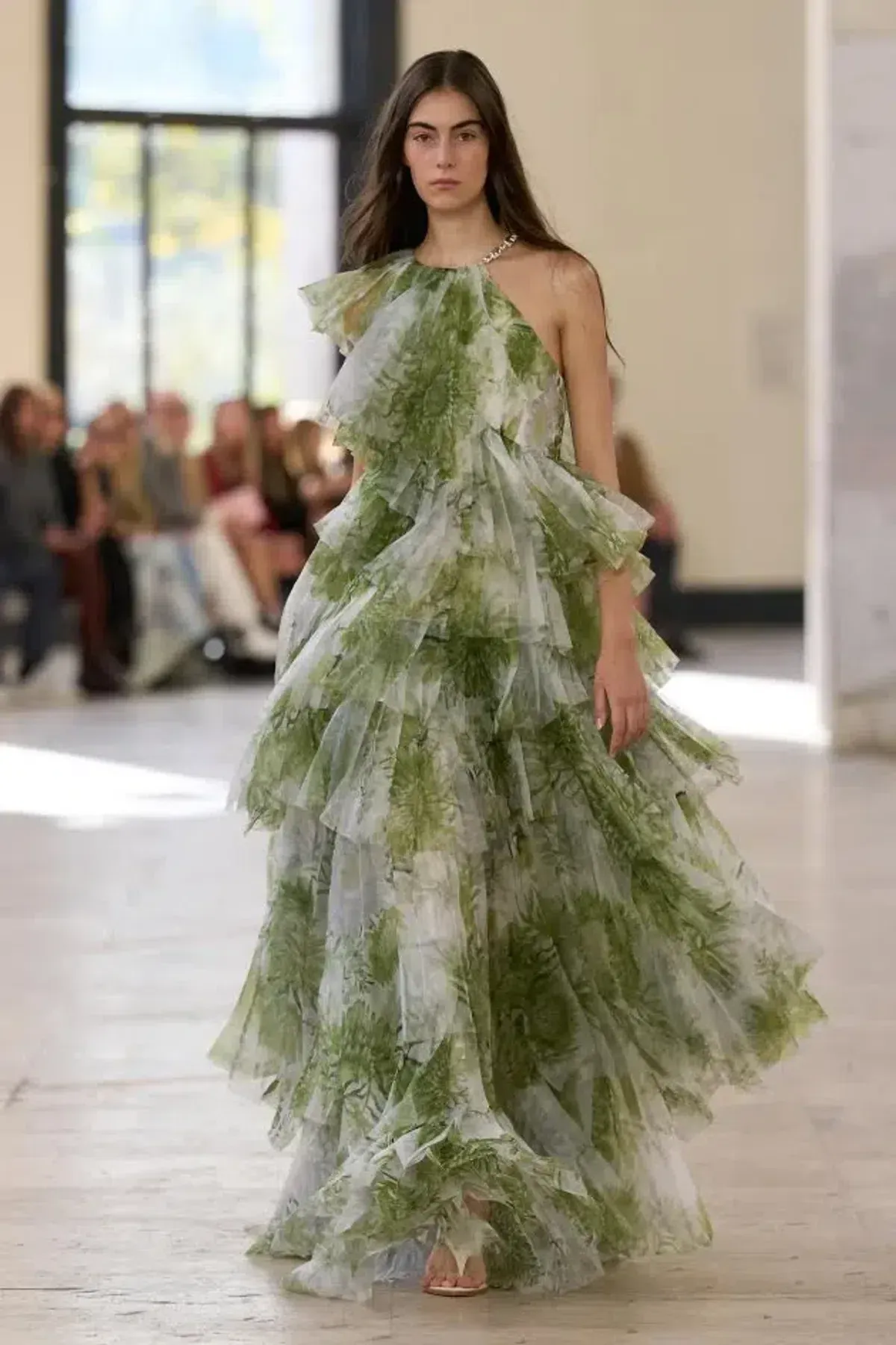 🌿 Aje Westlyn Gown in Olive Native Floral Size 10🌿 Maxi Dress - Image 1