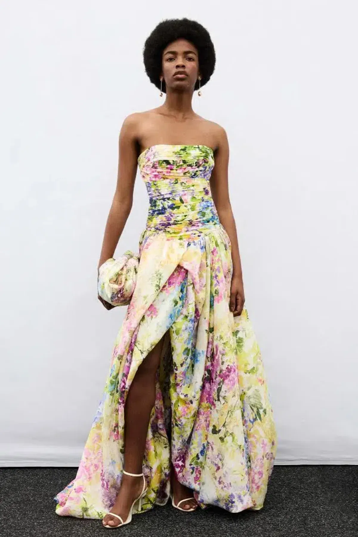 🪻AJE Strapless Dahlia Gown in Lavandula - Size 12 AU - Colourful Floral Print Maxi Dress 🪻 - Image 3