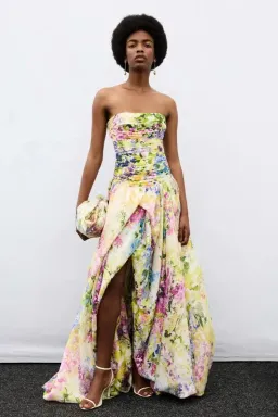 🪻AJE Strapless Dahlia Gown in Lavandula - Size 12 AU - Colourful Floral Print Maxi Dress 🪻 for rent on The Volte - image 3