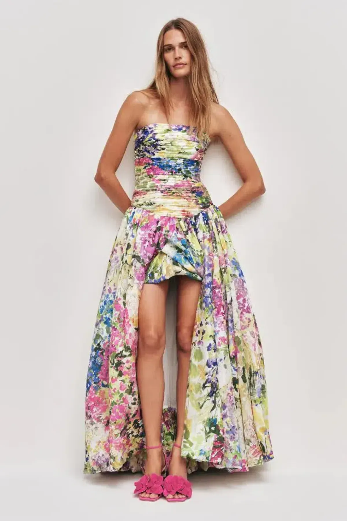 🪻AJE Strapless Dahlia Gown in Lavandula - Size 12 AU - Colourful Floral Print Maxi Dress 🪻 - Image 1
