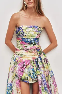 🪻AJE Strapless Dahlia Gown in Lavandula - Size 12 AU - Colourful Floral Print Maxi Dress 🪻 for rent on The Volte - image 8