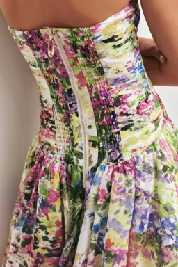 🪻AJE Strapless Dahlia Gown in Lavandula - Size 12 AU - Colourful Floral Print Maxi Dress 🪻 for rent on The Volte - image 5