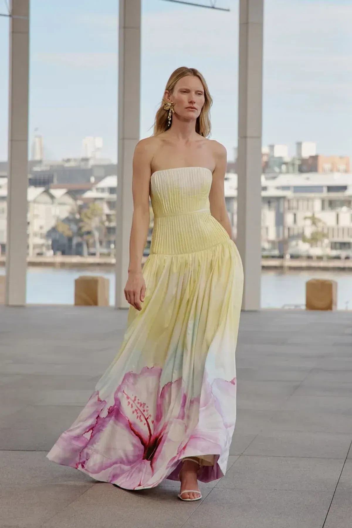 Brand new🌺Aje Vacation Gown - Ombre Hibiscus - Size 12 - Floral Yellow / Pink Maxi Dress 🌺 - Image 1