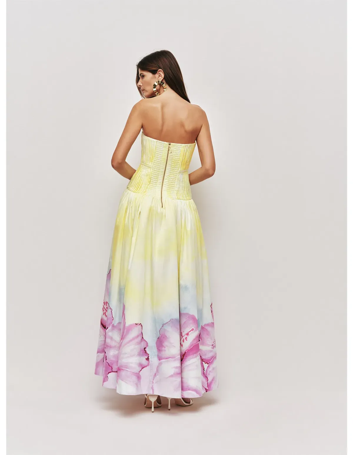 Brand new🌺Aje Vacation Gown - Ombre Hibiscus - Size 12 - Floral Yellow / Pink Maxi Dress 🌺 - Image 8