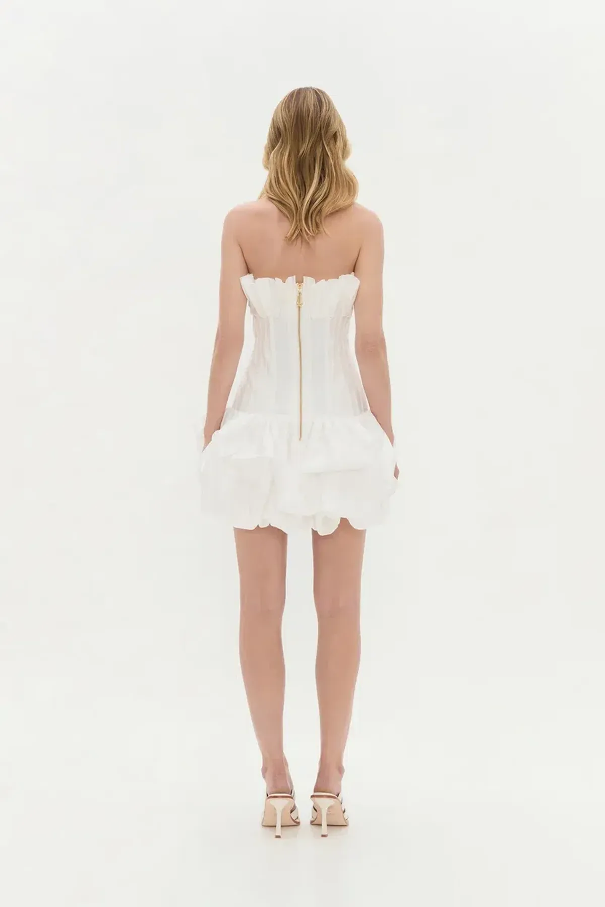 Brand New 🤍 AJE Ivy Bubble Hem Mini Dress - Size 12 - White 🤍 - Image 1