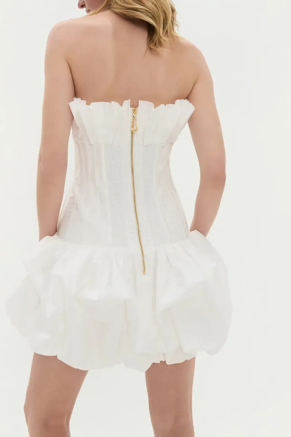 Brand New 🤍 AJE Ivy Bubble Hem Mini Dress - Size 12 - White 🤍 - Image 2