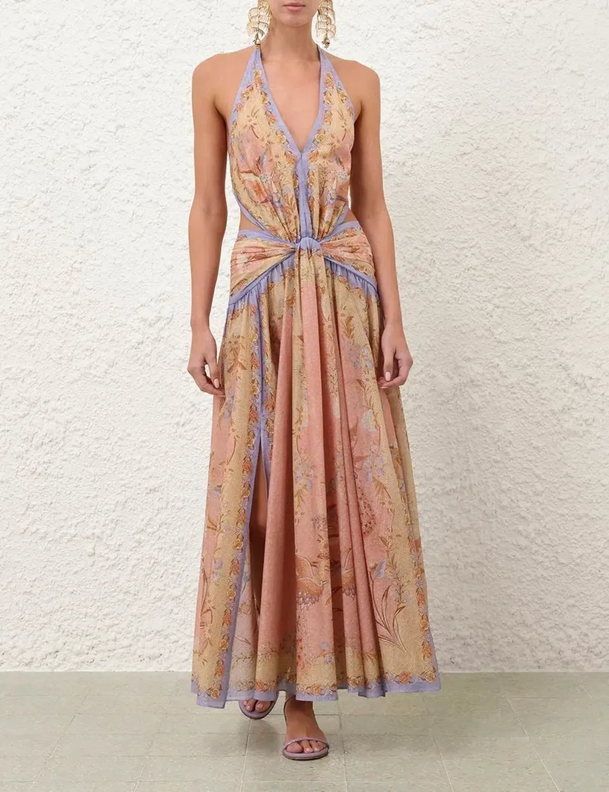 Zimmermann Indra Plunge Halter Dress - Image 1