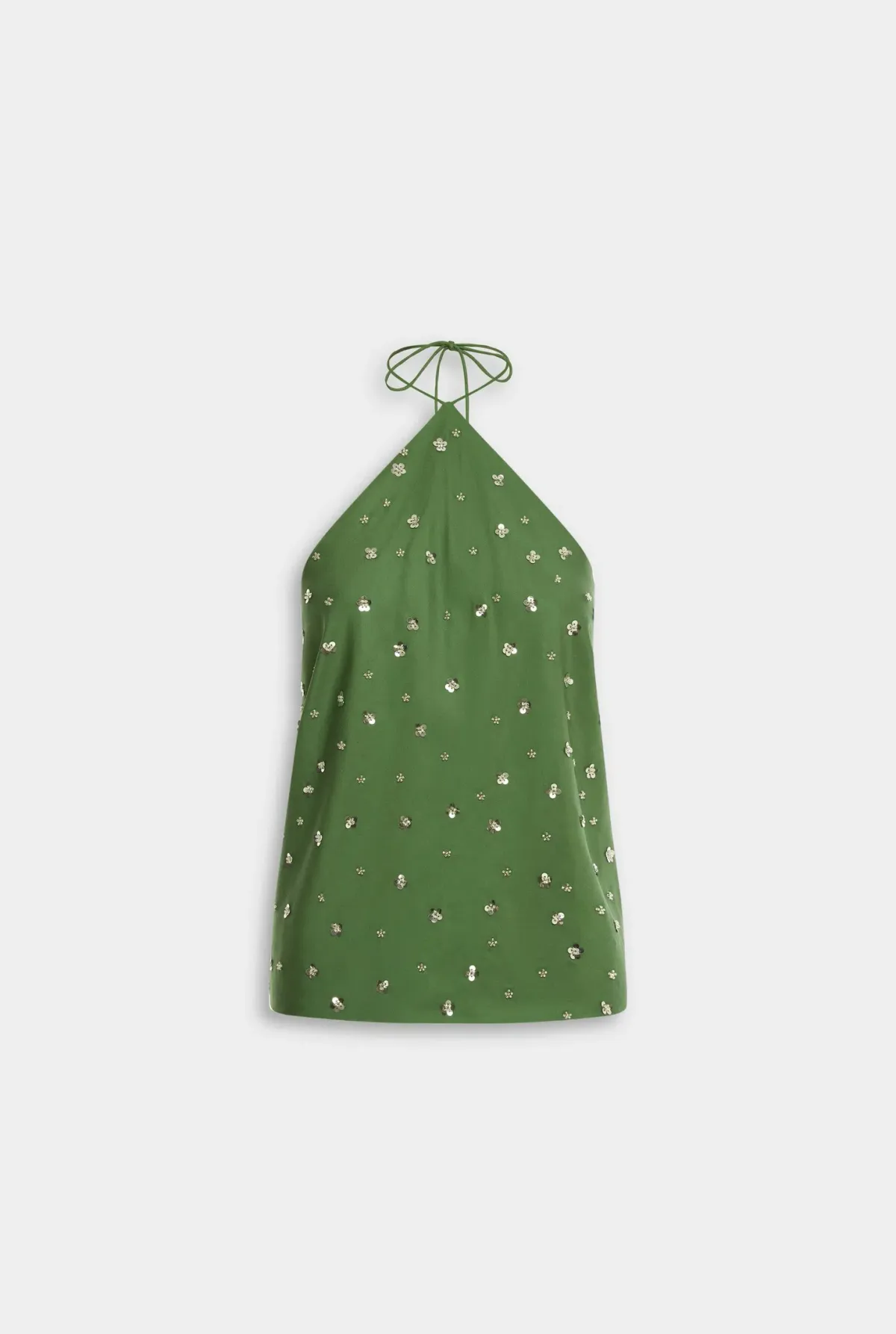 Venroy Beaded Silk Halter Scarf Top - Image 3