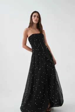 Aje Juniper Gown Black Size 12 for rent on The Volte - image 1