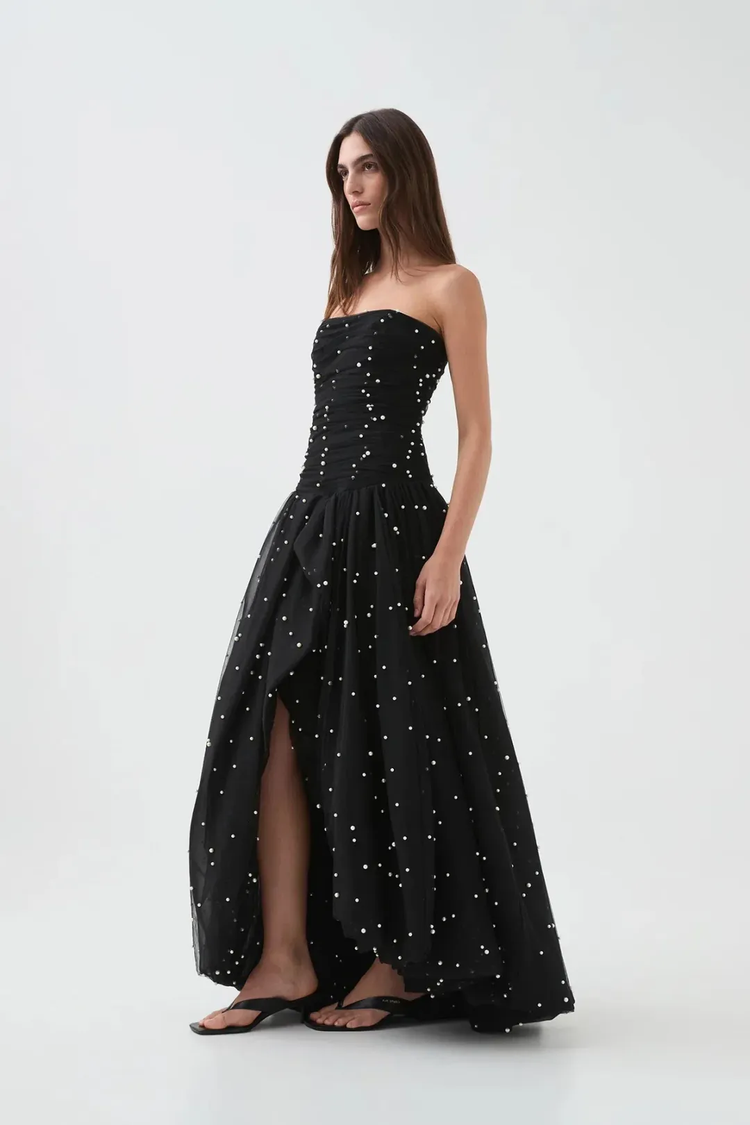 Aje Juniper Gown Black Size 12 for rent on The Volte - main image