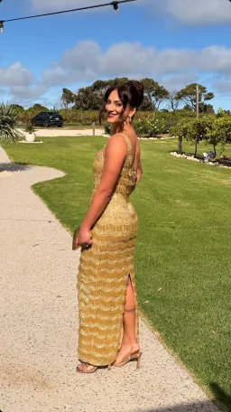 Rachel Gilbert Sadie Gown Gold 1/AU8 for rent on The Volte - image 6