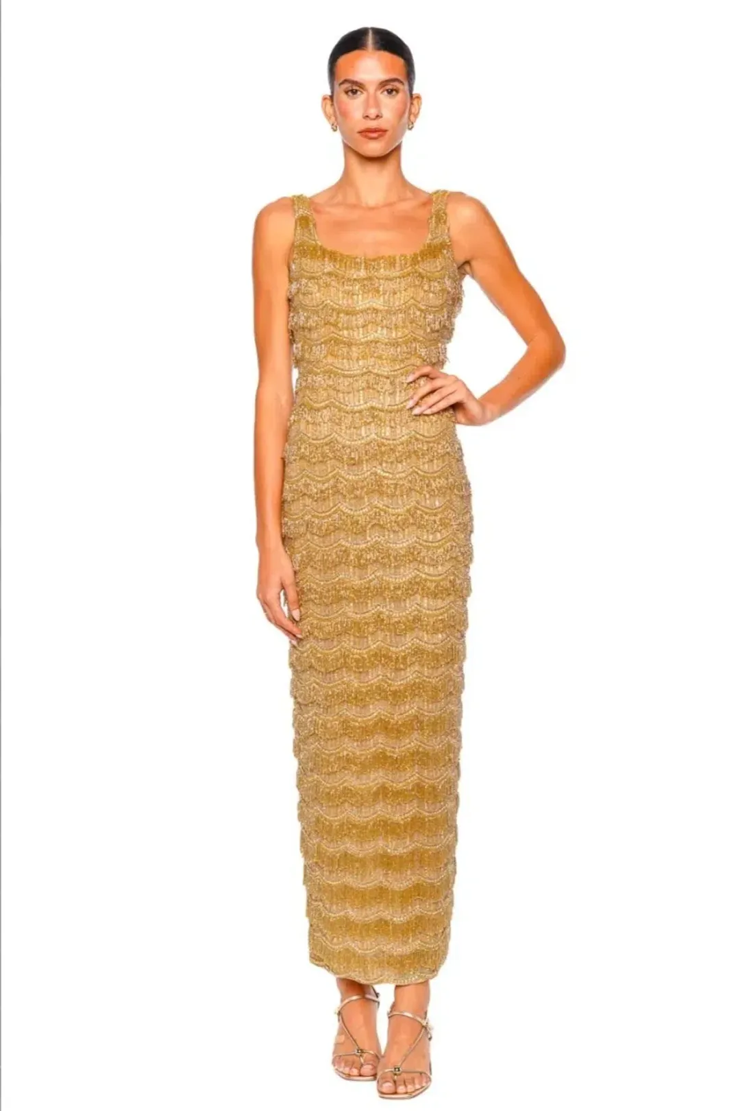 Rachel Gilbert Sadie Gown Gold 1/AU8 for rent on The Volte - main image