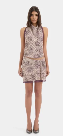 Sir the Label - Mireli Scarf Top and Mini Skirt for rent on The Volte - image 1