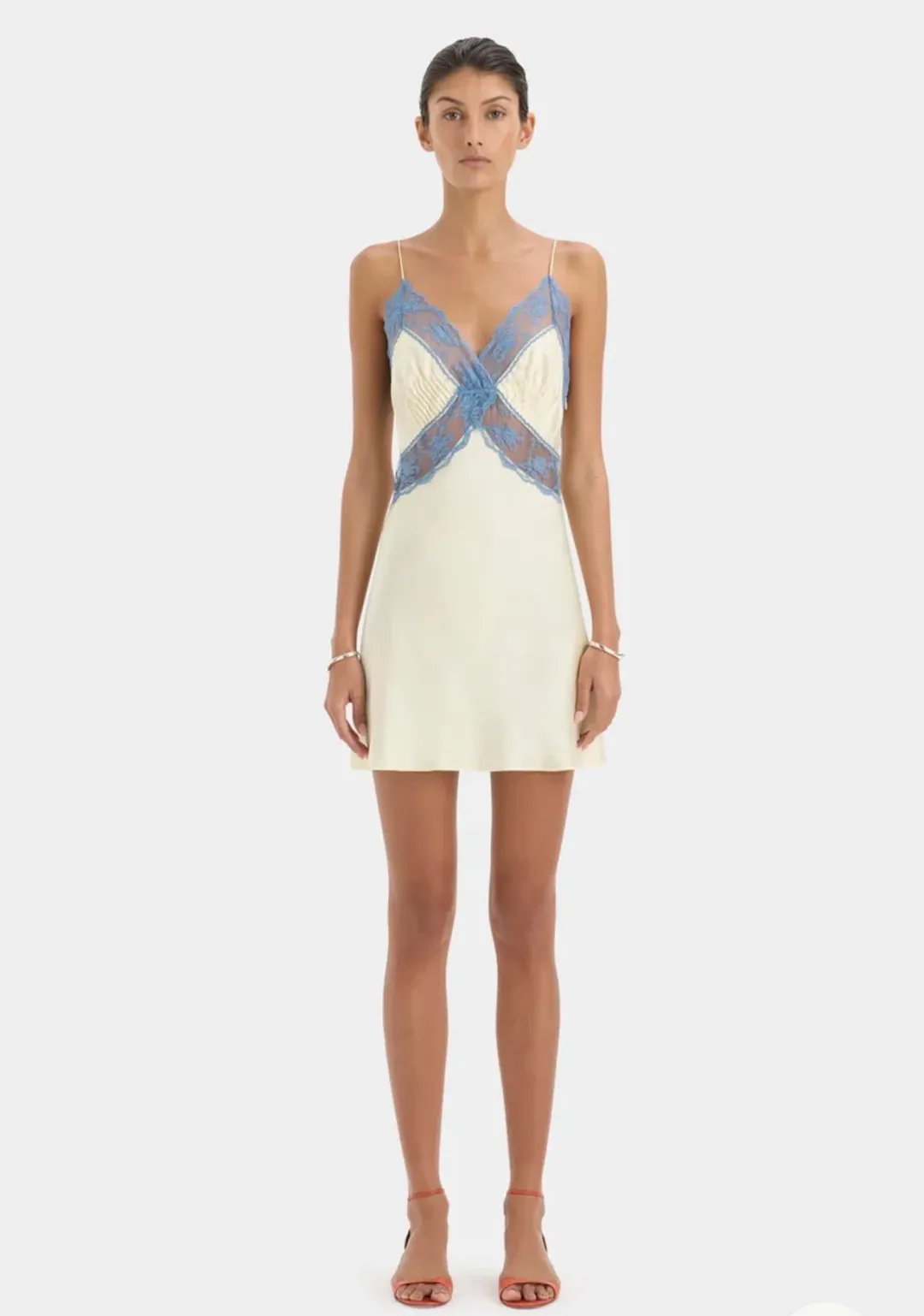 Sir the Label - Aries Slip Mini Dress in Butter for rent on The Volte - main image