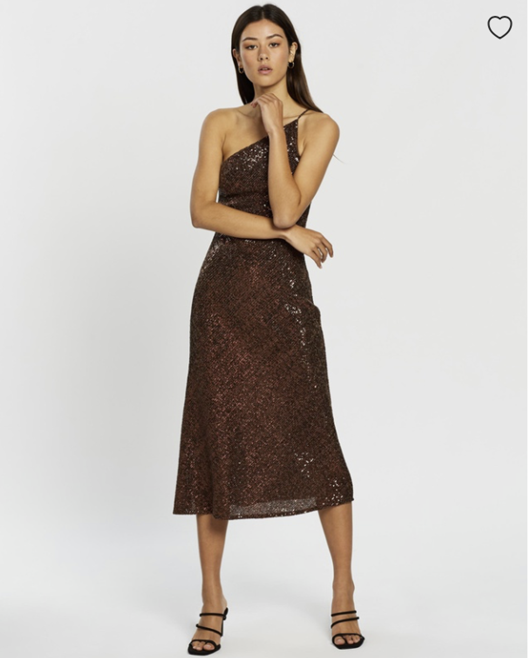 By Johnny Shine Asymmetric Bias Midi Dress for rent on The Volte - main image