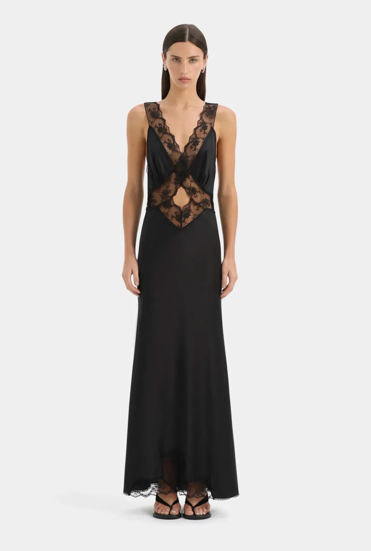Sir Aries Cut Out Black Maxi Dress - Image 1
