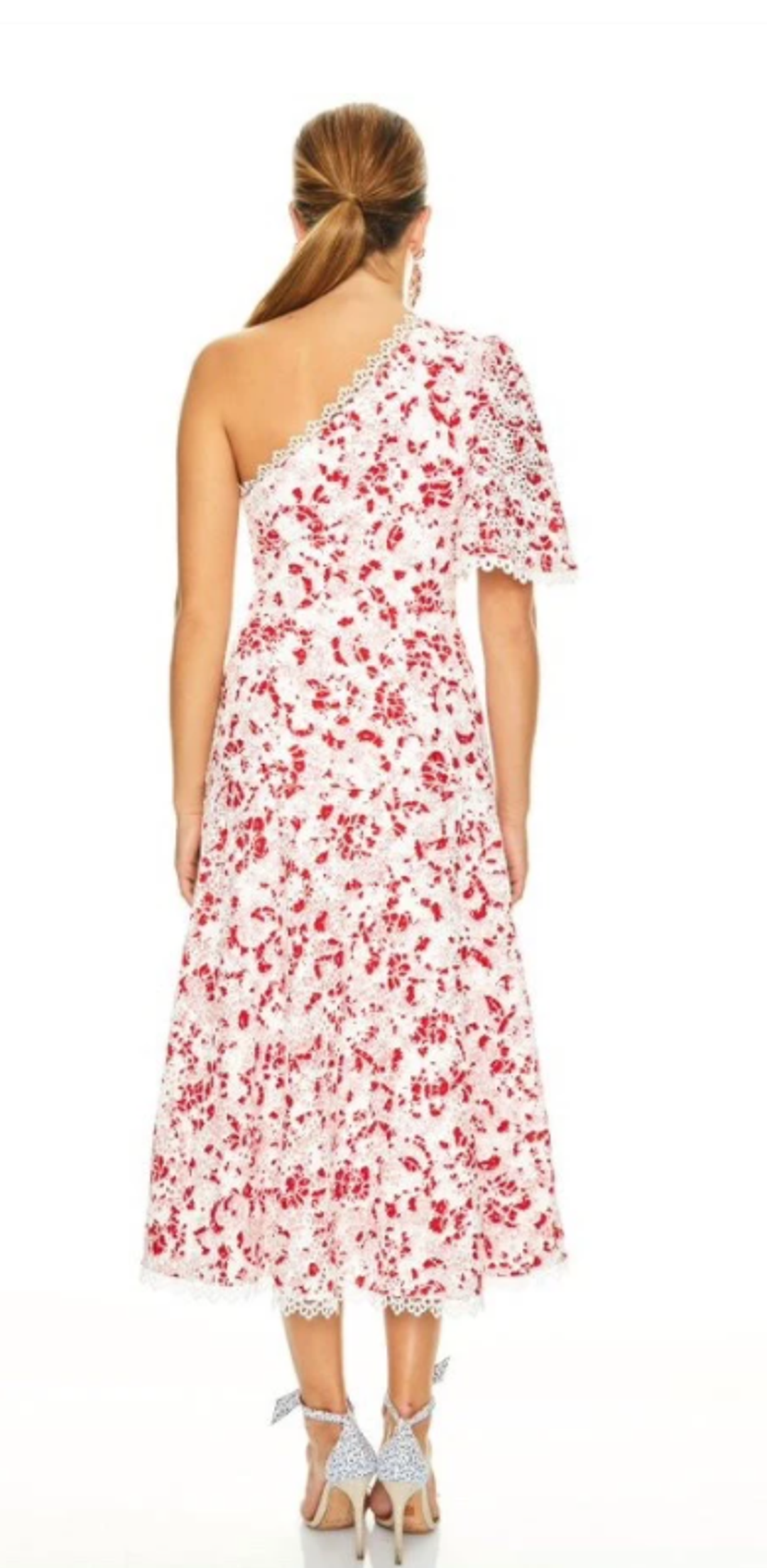 TALULAH DANCE & ROMANCE MIDI DRESS - RED DAISY PRINT for rent on The Volte - main image