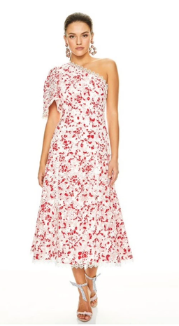 TALULAH DANCE & ROMANCE MIDI DRESS - RED DAISY PRINT for rent on The Volte - image 1