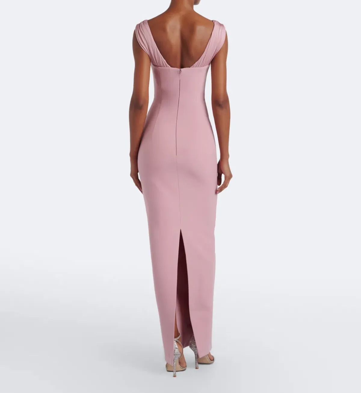 Rachel Gilbert Malia crystals embellished crêpe corset gown AU 6 dusty pink | Wedding Guest Maxi Dresses | Occasion & Formal - Image 4