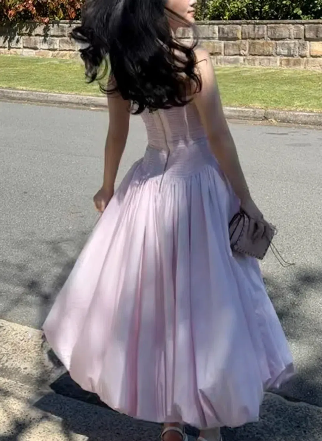Aje Violette Bubble Midi Dress for rent on The Volte - main image