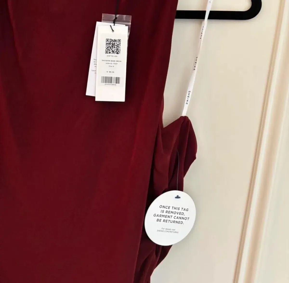 Sheike Eternal Maxi Dress in burgundy size 18 - Image 3