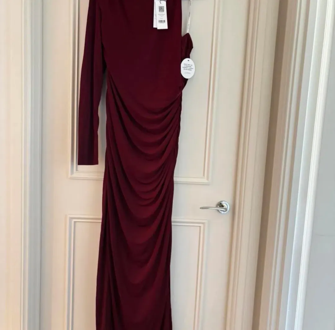 Sheike Eternal Maxi Dress in burgundy size 18 for rent on The Volte - main image