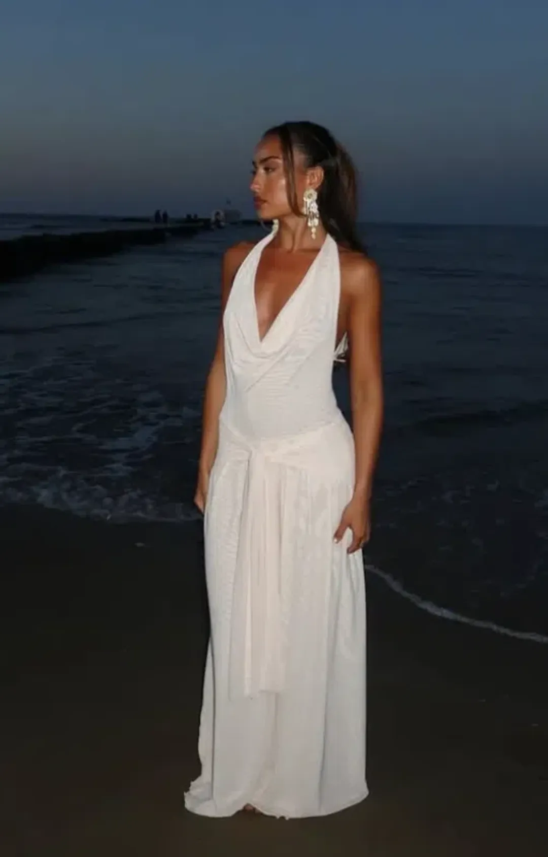 LULU SOUZA Yosei Maxi dress in White Size S for rent on The Volte - main image