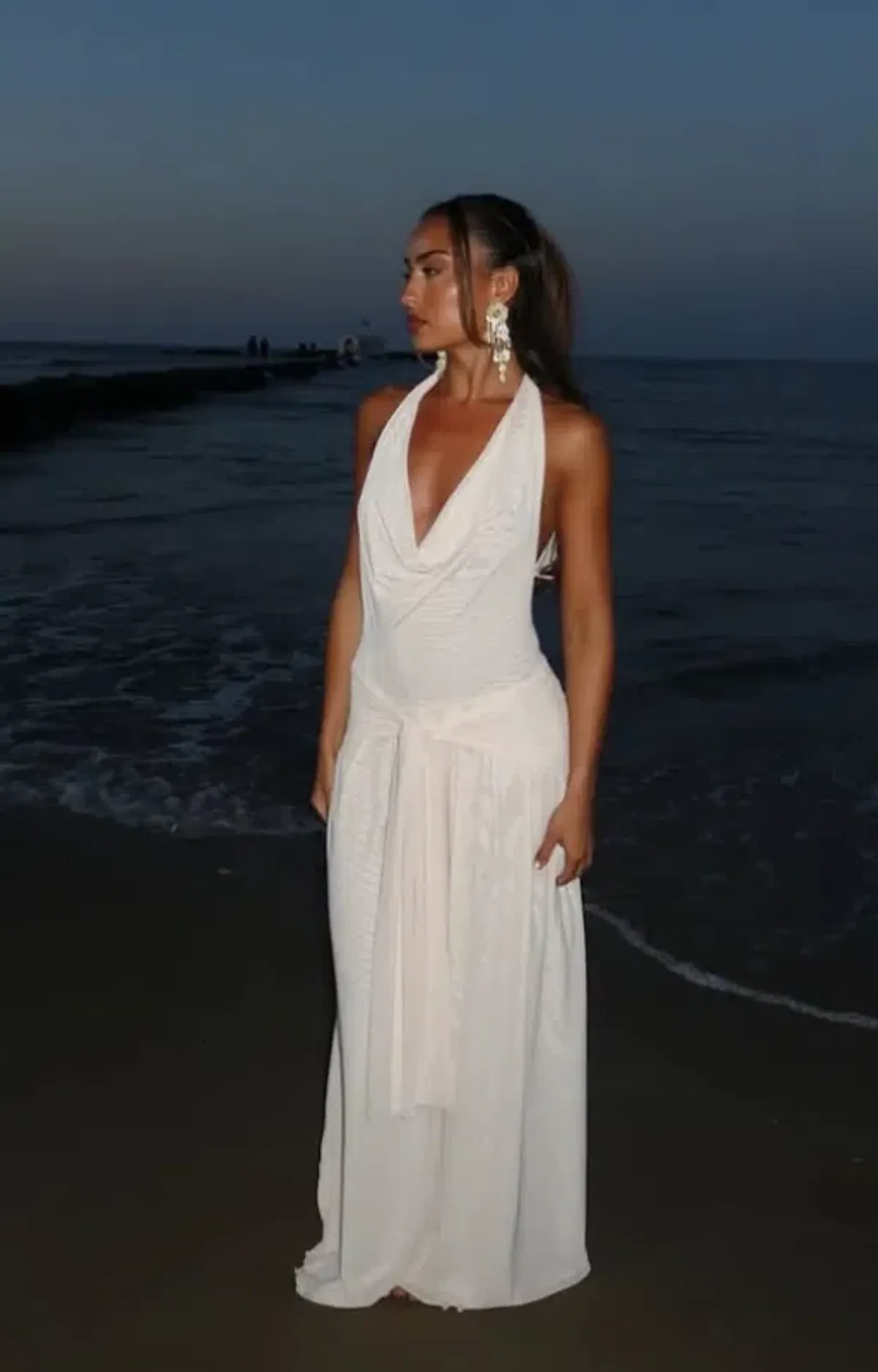 LULU SOUZA Yosei Maxi dress in White Size S for rent on The Volte - main image