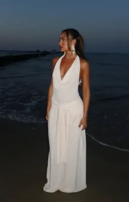 LULU SOUZA Yosei Maxi dress in White Size S for rent on The Volte - image 1