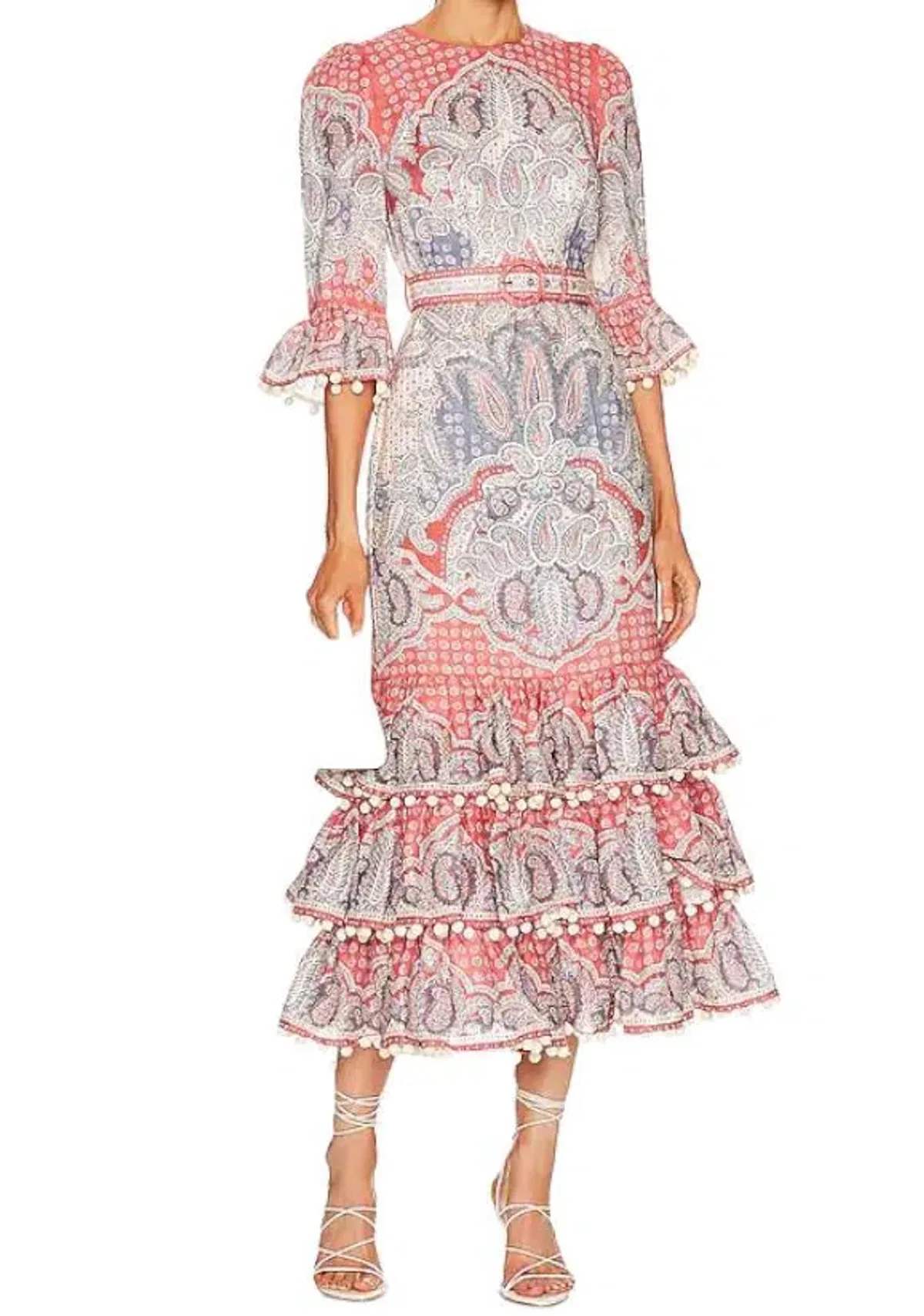 Zimmermann Vitali Tiered Hem Midi Dress size 2 - Image 1
