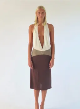 SOLAMUSA Suni Midi in Camel Size XS for rent on The Volte - image 1