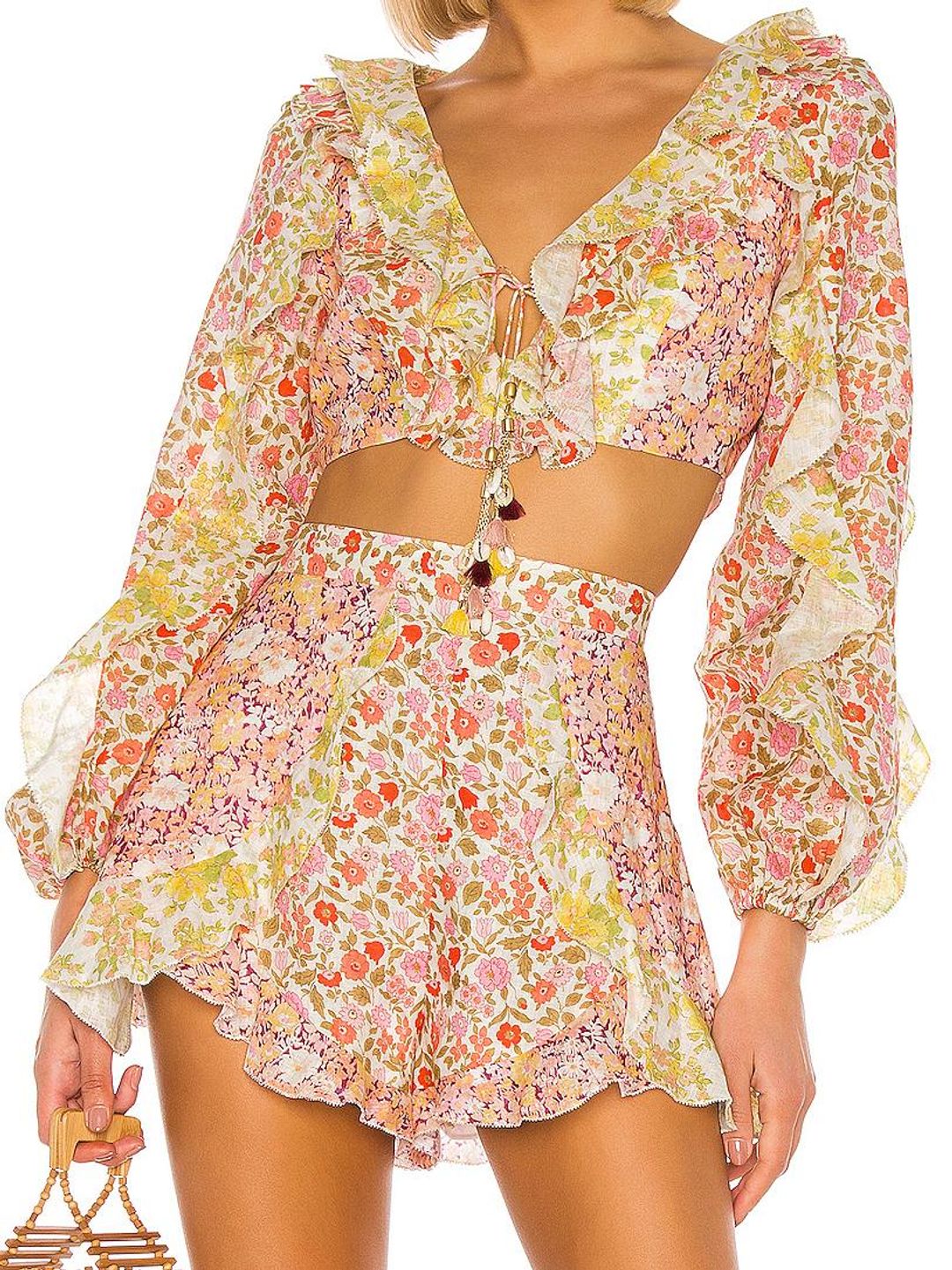 Zimmermann Goldie Spliced Frill Set Size 6 for rent on The Volte - main image