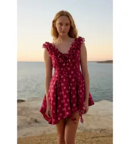 Aston Studio Bianca Dress in Redcurrent Dot Size AU10 for rent on The Volte - image 1