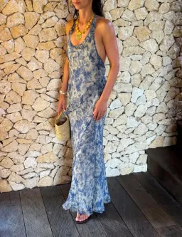 Sir Lilia Halter Maxi Dress for rent on The Volte - image 7