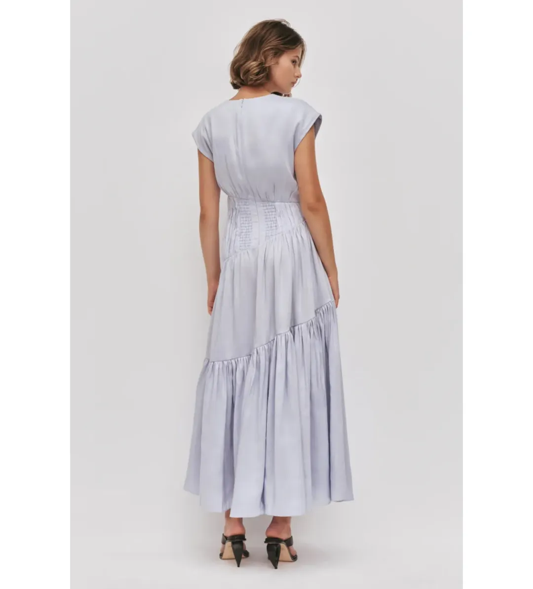 Aje Ecliptica Midi Dress in French Blue Size AU16 for rent on The Volte - main image