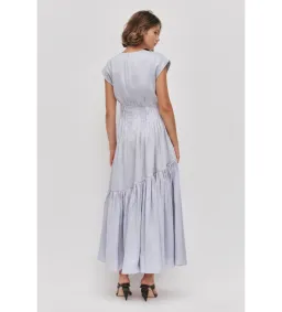Aje Ecliptica Midi Dress in French Blue Size AU16 for rent on The Volte - image 3