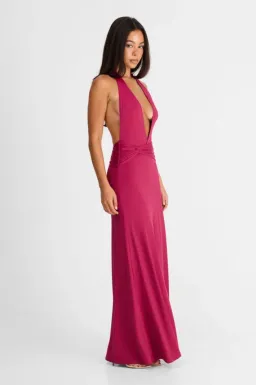 Sasha Therese Antoinette Maxi Dress Berry Size AU 8/S for rent on The Volte - image 3