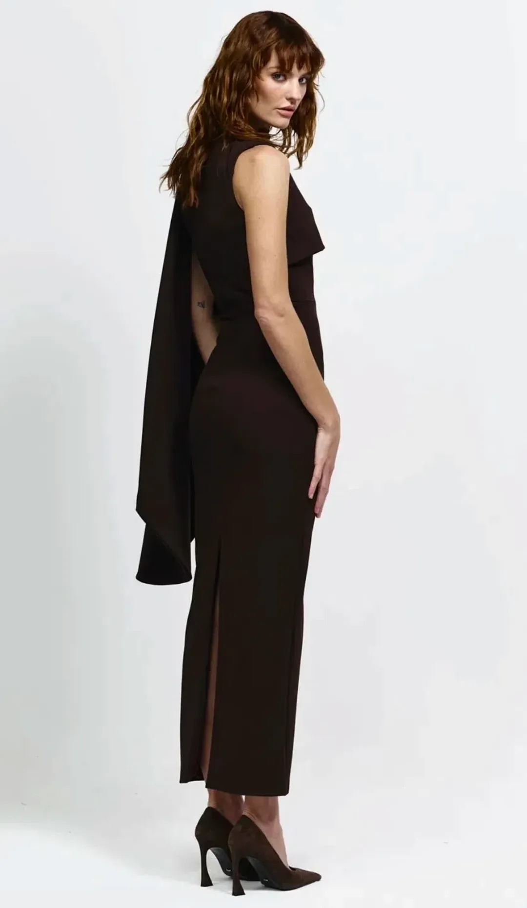 Effie Kats Romi Dress - Coffee for rent on The Volte - main image