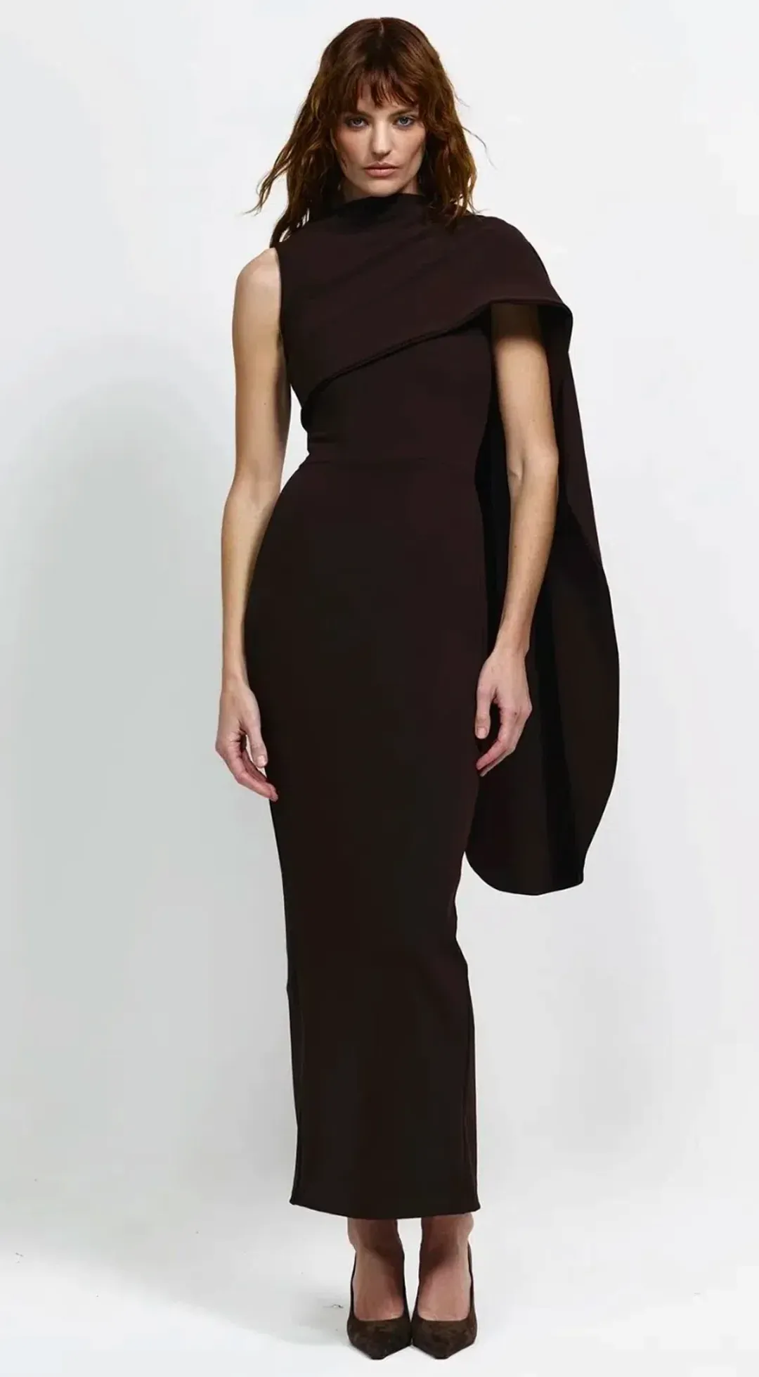 Effie Kats Romi Dress - Coffee for rent on The Volte - main image