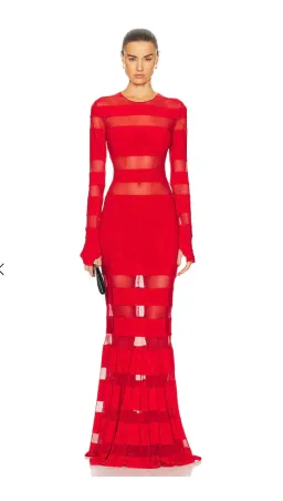 Norma Kamali Spliced Dress Fishtail Gown - size medium for rent on The Volte - image 3