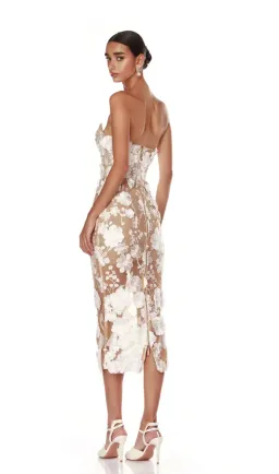 Bronx Banco Jasmine Blanc Midi Dress - size 12 for rent on The Volte - image 2